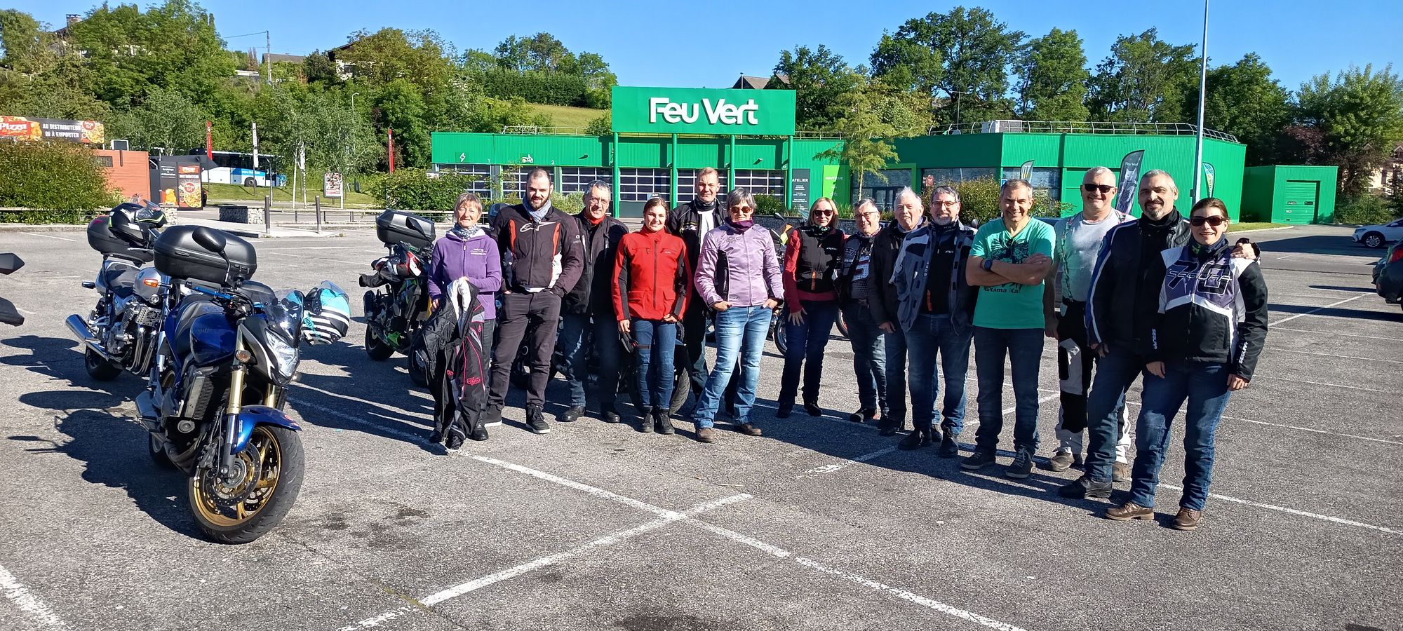Nos motards au départ